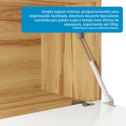 Balcão de Cozinha 80cm com 1 Porta Basculante 1 Gavetão e Tampo 100% MDF Vicenza Espresso Móveis - 7
