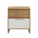 Ver imagem 5 de Balcão de Cozinha 80cm com 1 Porta Basculante 1 Gavetão e Tampo 100% MDF Vicenza Espresso Móveis Branco/Amêndoa