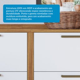 Balcão de Cozinha 80cm com 1 Porta Basculante 1 Gavetão e Tampo 100% MDF Vicenza Espresso Móveis - 6