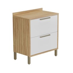 Balcão de Cozinha 80cm com 1 Porta Basculante 1 Gavetão e Tampo 100% MDF Vicenza Espresso Móveis - 3