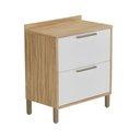Ver imagem 3 de Balcão de Cozinha 80cm com 1 Porta Basculante 1 Gavetão e Tampo 100% MDF Vicenza Espresso Móveis Branco/Amêndoa