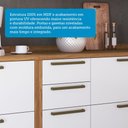 Ver imagem 7 de Balcão de Cozinha 120cm com 2 Portas Basculantes 3 Gavetas e Tampo 100% MDF Vicenza Espresso Móveis Branco/Amêndoa