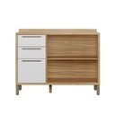 Ver imagem 5 de Balcão de Cozinha 120cm com 2 Portas Basculantes 3 Gavetas e Tampo 100% Mdf Vicenza Espresso Móveis