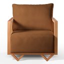 Ver imagem 4 de Poltrona para Sala de Estar Madeira Maciça Palha Rattan Arthur