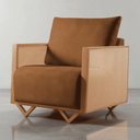 Ver imagem 6 de Poltrona para Sala de Estar Madeira Maciça Palha Rattan Arthur Marrom Caramelo