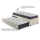 Ver imagem 4 de Bicama Box Solteirão 96x203cm Courino com Dois Colchões Adapto Molas Ensacadas Ecoflex B&G