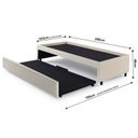 Ver imagem 3 de Bicama Box Solteirão 96x203cm Courino com Dois Colchões Adapto Molas Ensacadas Ecoflex B&G