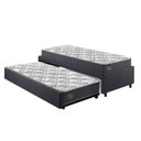 Ver imagem 1 de Bicama Box Solteirão 96x203cm Linho com Dois Colchões Adapto Molas Ensacadas Ecoflex B&G