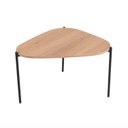 Ver imagem 2 de Mesa de Centro Orgânica Pé Metal Complementos Marrom Hanover/Preto