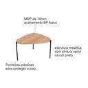 Ver imagem 6 de Mesa de Centro Orgânica Pé Metal Complementos Marrom Hanover/Preto