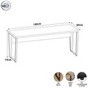 Ver imagem 3 de Mesa Escrivaninha 1,80 m X 0,60 m Escritório Corporativo Pés Metal 100% MDF F5 Office Cor:Freijó