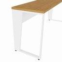 Ver imagem 7 de Mesa Escrivaninha 1,80 m X 0,60 m Escritório Corporativo Pés Metal 100% MDF F5 Office Cor:Freijó