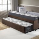 Ver imagem 2 de Bicama Box Solteirão 96x203cm Suede com Dois Colchões Adapto Molas Ensacadas Ecoflex B&G