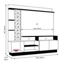 Ver imagem 4 de Estante Home Theater para TV até 65 Polegadas Sala de Estar Vivaz Matte/Off White - Frade