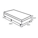 Ver imagem 3 de Cama Box Baú Blindado Solteiro King Design Suede Preto 88x188x41