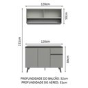 Ver imagem 4 de Armário de Cozinha Compacta 120cm Nice Madesa 02