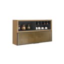 Ver imagem 2 de Armário de Cozinha 1 Porta Horizonal 120cm Vidro Reflecta e Nicho Garrafeiro MDF New Porto Itatiaia