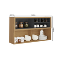 Ver imagem 3 de Armário de Cozinha 1 Porta Horizonal 120cm Vidro Reflecta e Nicho Garrafeiro MDF New Porto Itatiaia