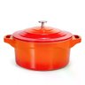 Cacarola Le Cook Premier Orange 28cm 7,2l Pegador Silicone - 5
