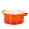 Cacarola Le Cook Premier Orange 28cm 7,2l Pegador Silicone - 4