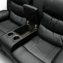 Ver imagem 7 de Sofá Reclinável Sala de Cinema 2 Lugares Massagem Aquecimento Hollywood Manual Porta Copos Baú Centr