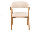 Ver imagem 2 de Cadeira de Jantar Estofada Ottawa Amêndoa e Linho Off White