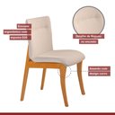 Ver imagem 7 de Conjunto Sala de Jantar Mesa Mad 160cm com 6 Cadeiras Debora Estrutura em Madeira Maciça e Tampo MDF