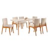 Conjunto Sala de Jantar Mesa Mad 160cm com 6 Cadeiras Debora estrutura em madeira Maciça e Tampo MDF/Vidro - 14
