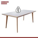 Ver imagem 6 de Conjunto Sala de Jantar 6 Lugares Tampo Vidro/MDF 160cm Madeira Maciça Mesa Mad e Cadeiras Hydra Cin
