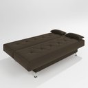 Ver imagem 3 de Sofá Cama 1,80m Iara Suede Marrom Madelina Decor