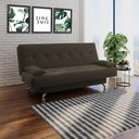 Ver imagem 1 de Sofá Cama 1,80m Iara Suede Marrom Madelina Decor