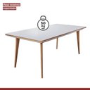 Ver imagem 6 de Conjunto Sala de Jantar 6 Lugares Tampo Vidro/MDF 160cm Madeira Maciça Mesa Mad e Cadeiras Berlim Ci
