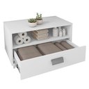 Ver imagem 3 de Gabinete Armário Banheiro Com Rodízios Branco Towel Caemmun