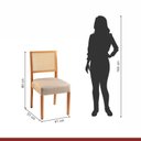 Ver imagem 4 de Conjunto Sala de Jantar 4 Lugares Tampo Vidro/MDF 120cm Madeira Maciça Mesa e Cadeiras Versales Cina