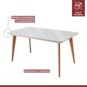 Ver imagem 4 de Conjunto Sala de Jantar 4 Lugares Tampo Vidro/MDF 120cm Madeira Maciça Mesa Versales Cadeiras Hydra