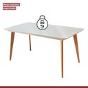 Ver imagem 5 de Conjunto Sala de Jantar 4 Lugares Tampo Vidro/MDF 120cm Madeira Maciça Mesa Versales Cadeiras Hydra