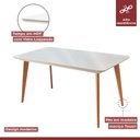 Ver imagem 3 de Conjunto Sala de Jantar 4 Lugares Tampo Vidro/MDF 120cm Madeira Maciça Mesa Versales Cadeiras Hydra