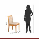 Ver imagem 4 de Conjunto Sala de Jantar 4 Lugares Tampo Vidro/MDF 120cm Madeira Maciça Mesa Versales Cadeiras Berlim