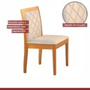 Ver mais imagens de Conjunto Sala de Jantar Mesa Versales 120cm com 4 Cadeiras Berlim estrutura em madeira Maciça e Tampo MDF/Vidro