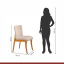 Ver imagem 4 de Conjunto Sala de Jantar Mesa Versales 140cm com 6 Cadeiras Debora estrutura em madeira Maciça e Tampo MDF/Vidro