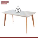 Ver imagem 6 de Conjunto Sala de Jantar Mesa Versales 140cm com 6 Cadeiras Debora estrutura em madeira Maciça e Tampo MDF/Vidro