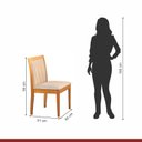 Ver imagem 4 de Conjunto Sala de Jantar 6 Lugares Tampo Vidro/MDF 140cm Madeira Maciça Mesa Versales Cadeiras Hydra