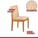 Ver mais imagens de Conjunto Sala de Jantar 6 Lugares Tampo Vidro/MDF 140cm Madeira Maciça Mesa Versales Cadeiras Hydra