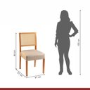 Ver imagem 4 de Conjunto Sala de Jantar 4 Lugares Tampo Vidro/MDF 110cm Madeira Maciça Mesa Godam Cadeiras Versales