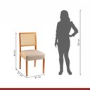 Ver imagem 4 de Conjunto Sala de Jantar Mesa Godam 110cm com 4 Cadeiras Versales estrutura em madeira Maciça e Tampo MDF/Vidro