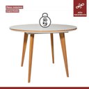 Ver imagem 6 de Conjunto Sala de Jantar Mesa Godam 110cm com 4 Cadeiras Versales estrutura em madeira Maciça e Tampo MDF/Vidro