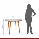 Ver imagem 3 de Conjunto Sala de Jantar Mesa Godam 110cm com 4 Cadeiras Versales estrutura em madeira Maciça e Tampo MDF/Vidro