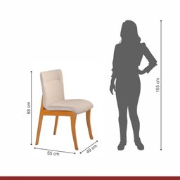 Conjunto Sala de Jantar Mesa Godam 110cm com 4 Cadeiras Debora estrutura em madeira Maciça e Tampo MDF/Vidro - 4