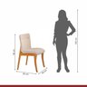 Conjunto Sala de Jantar Mesa Godam 110cm com 4 Cadeiras Debora estrutura em madeira Maciça e Tampo MDF/Vidro - 4