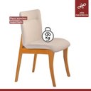 Ver imagem 7 de Conjunto Sala de Jantar Mesa Godam 110cm com 4 Cadeiras Debora estrutura em madeira Maciça e Tampo MDF/Vidro